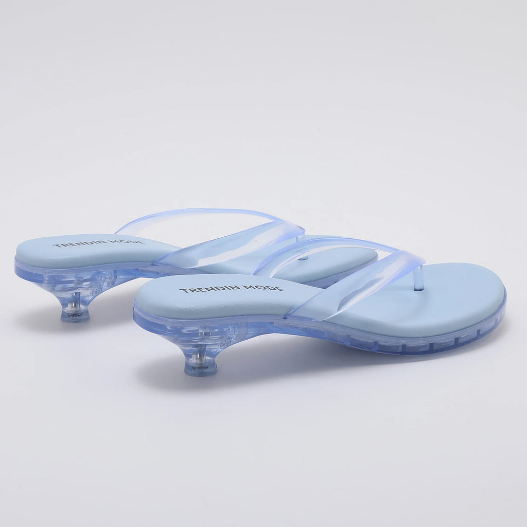 Women's Jelly Thong Low Heel Sandals