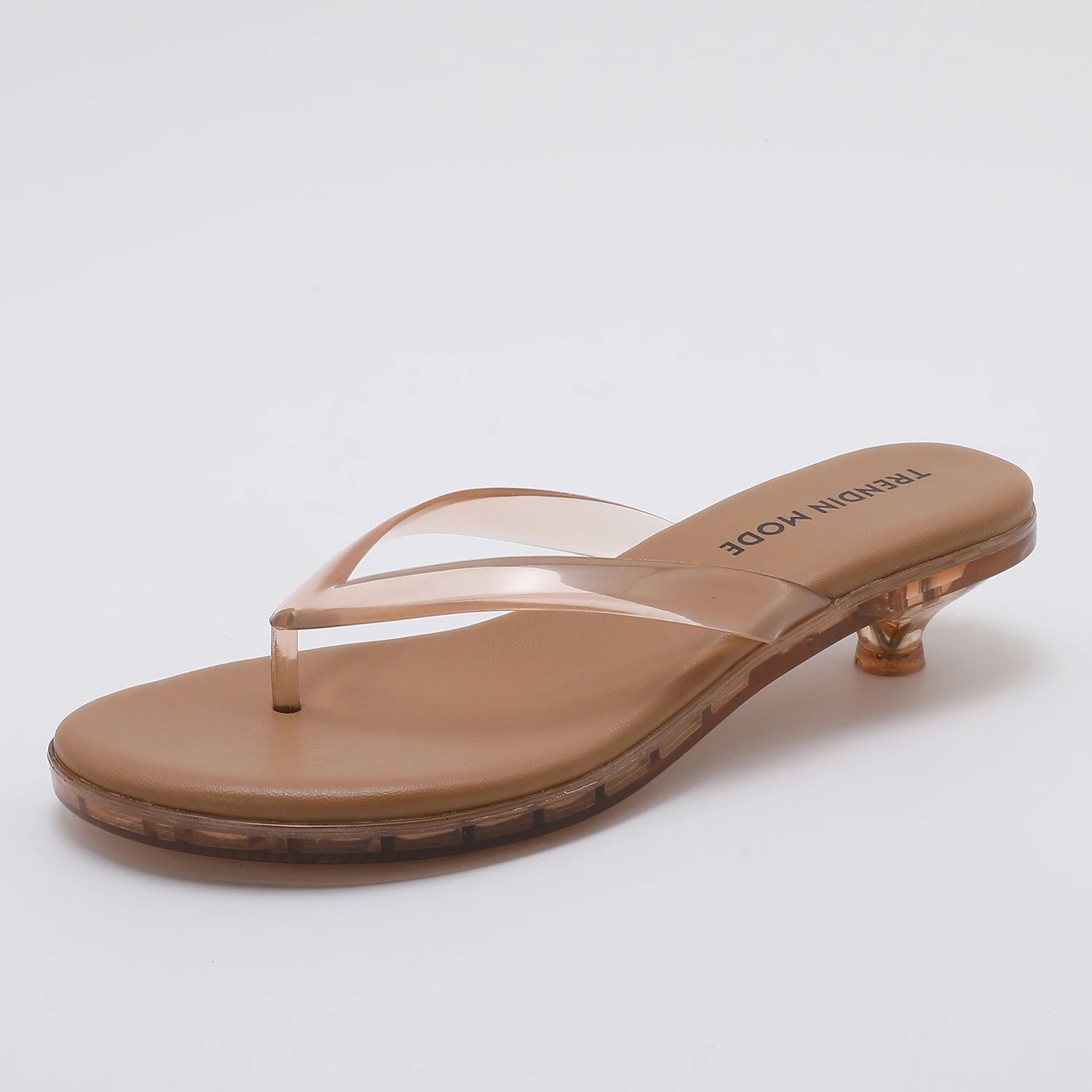 Women's Jelly Thong Low Heel Sandals