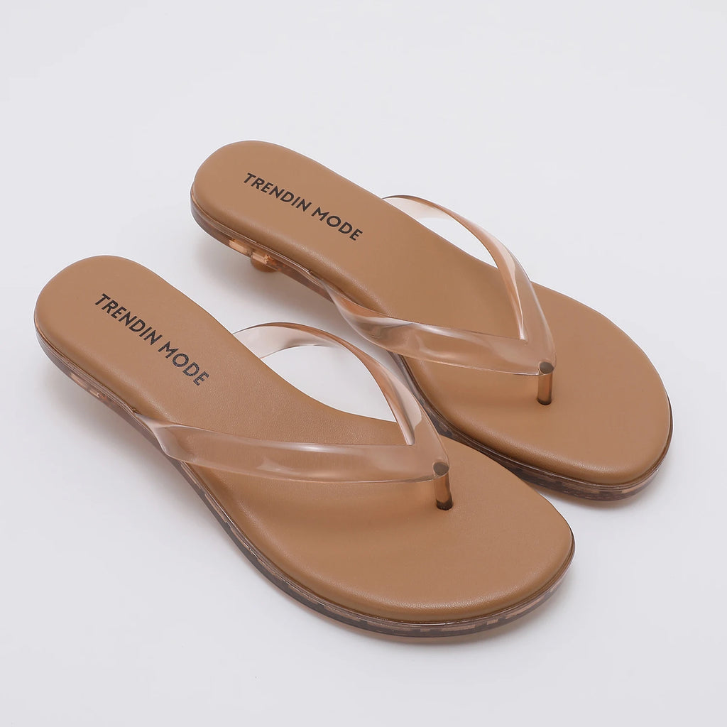 Women's Jelly Thong Low Heel Sandals