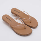 Women's Jelly Thong Low Heel Sandals