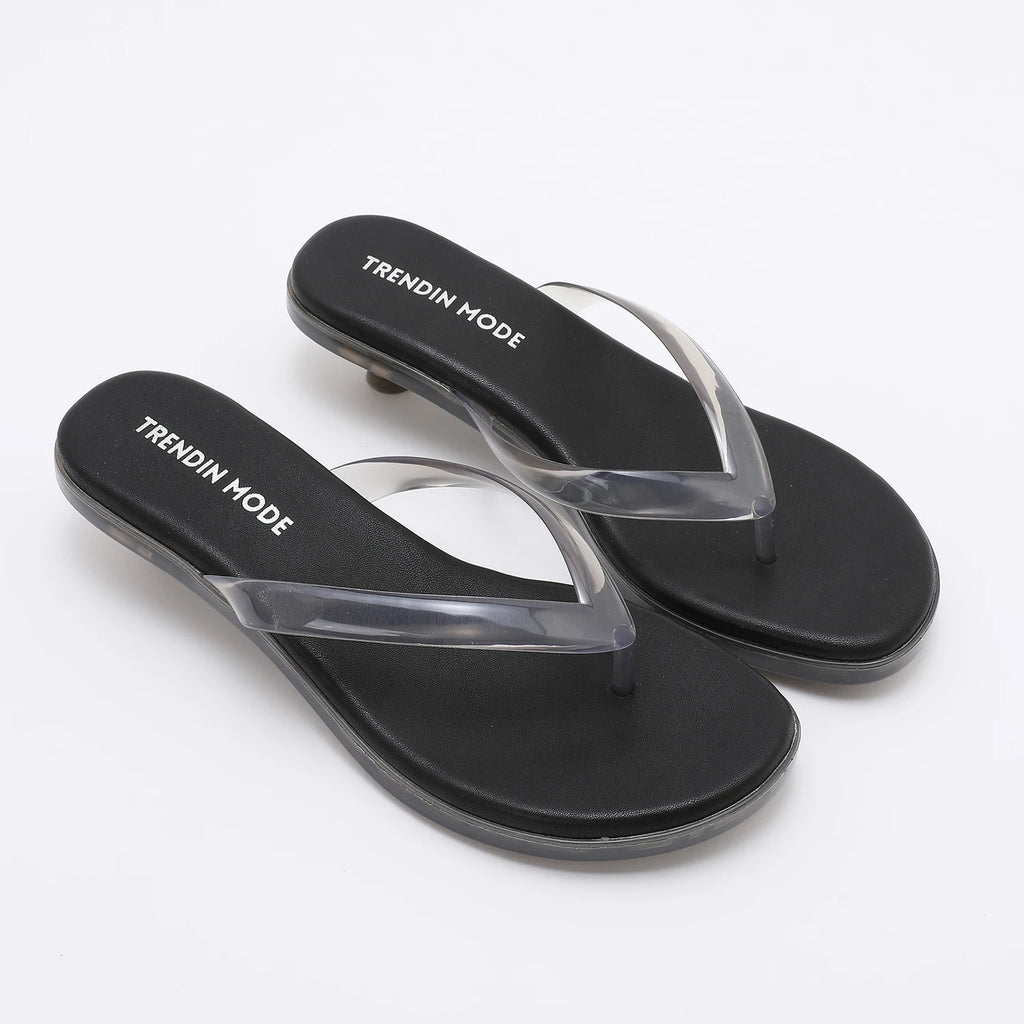 Women's Jelly Thong Low Heel Sandals