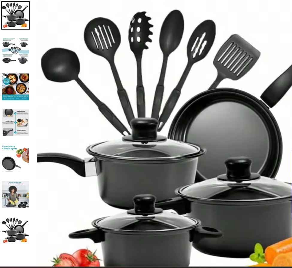 13Pc Nonstick Cookware Set,