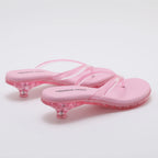 Women's Jelly Thong Low Heel Sandals